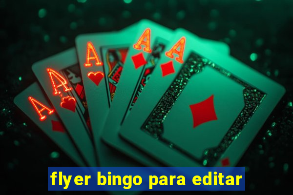 flyer bingo para editar