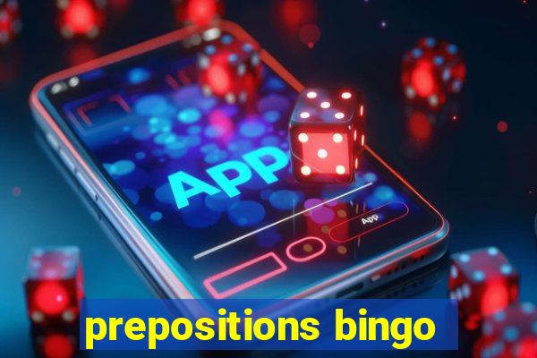 prepositions bingo