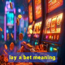 lay a bet meaning