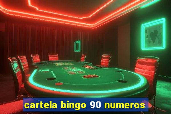 cartela bingo 90 numeros