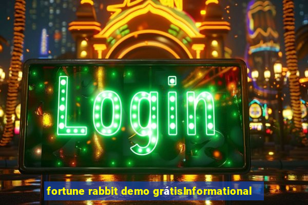 fortune rabbit demo grátisInformational