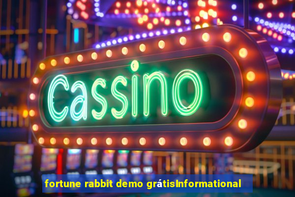 fortune rabbit demo grátisInformational