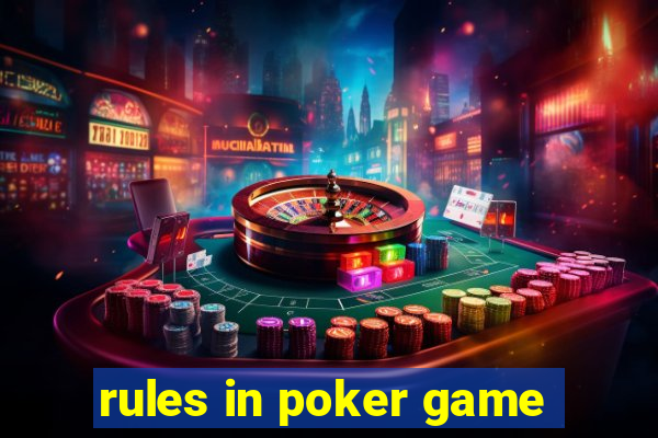 rules in poker game