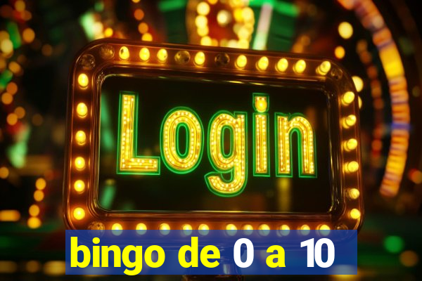 bingo de 0 a 10