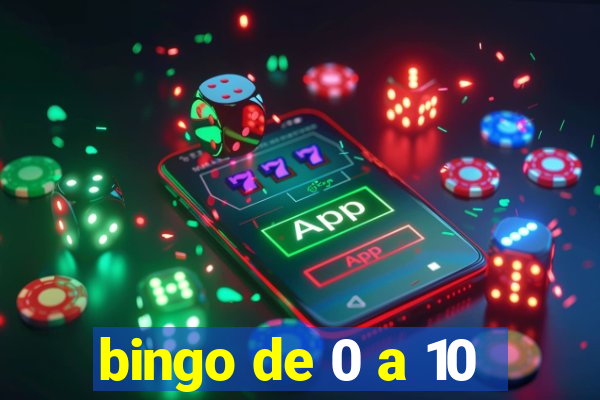 bingo de 0 a 10