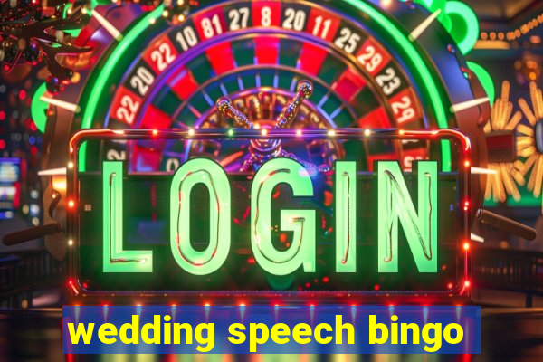 wedding speech bingo