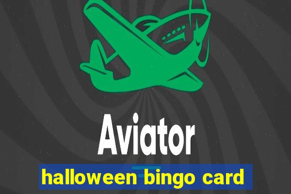 halloween bingo card