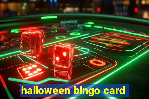 halloween bingo card