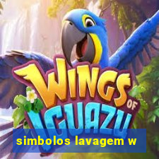 simbolos lavagem w