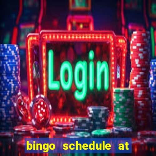 bingo schedule at mohegan sun