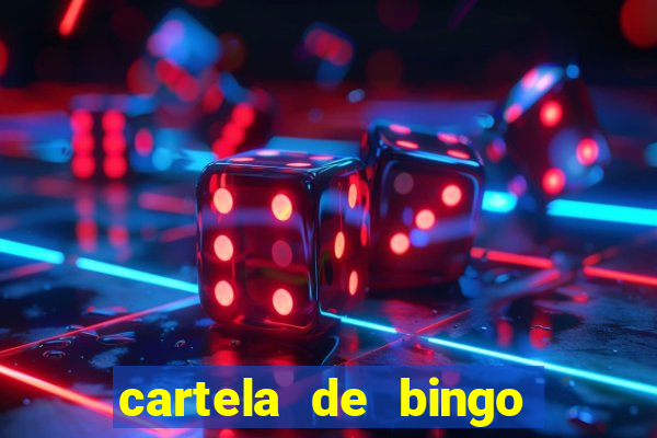 cartela de bingo de letras