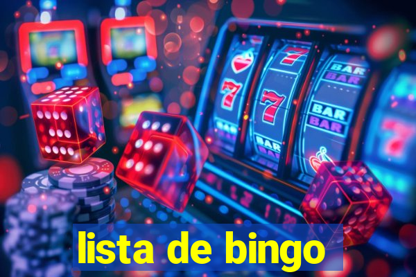 lista de bingo