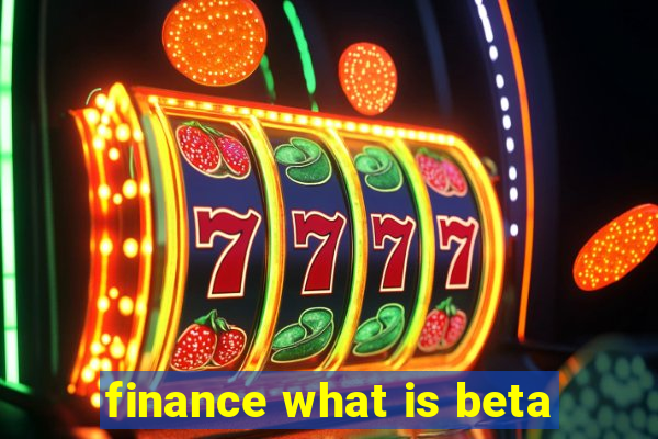 finance what is beta