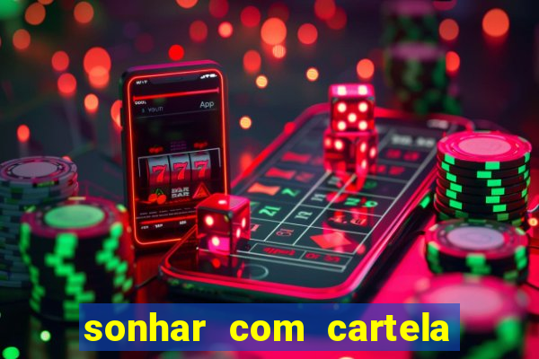 sonhar com cartela de bingo