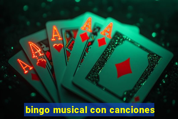 bingo musical con canciones