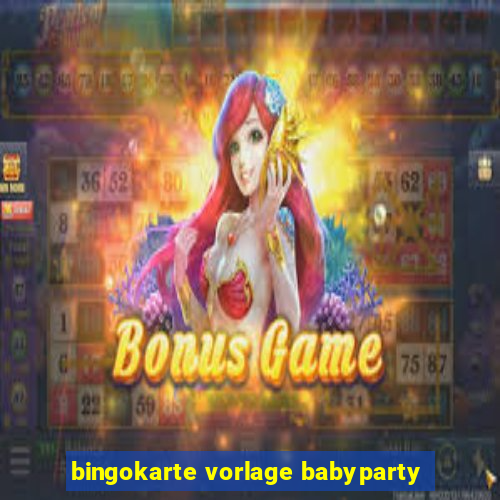 bingokarte vorlage babyparty