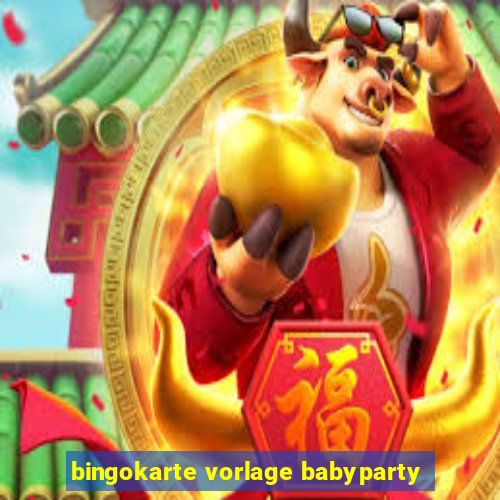 bingokarte vorlage babyparty