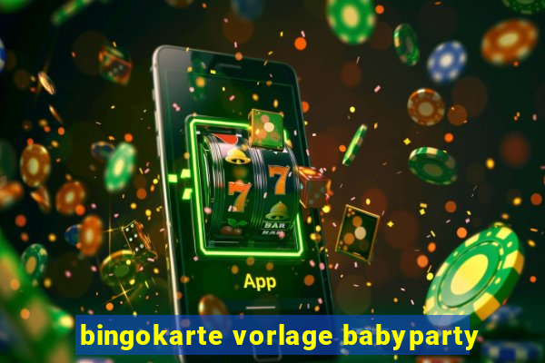 bingokarte vorlage babyparty