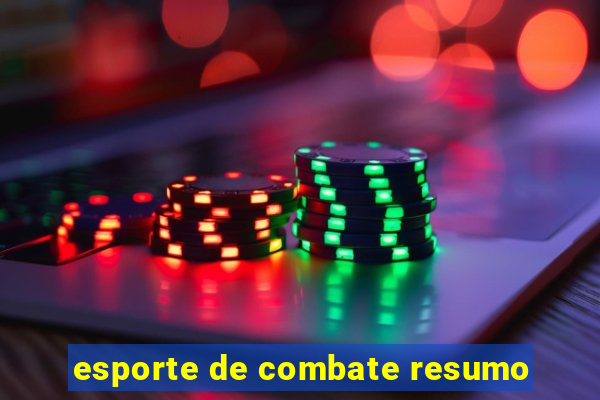 esporte de combate resumo