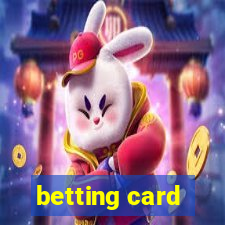 betting card