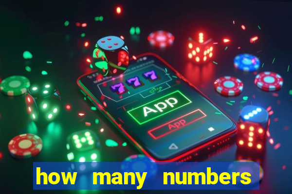 how many numbers in bingo