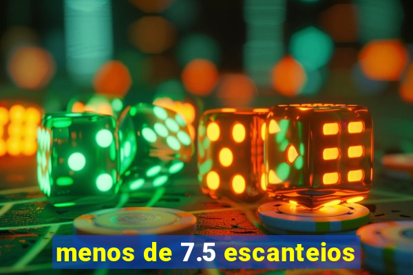 menos de 7.5 escanteios