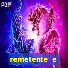 remetente e destinatário modelo