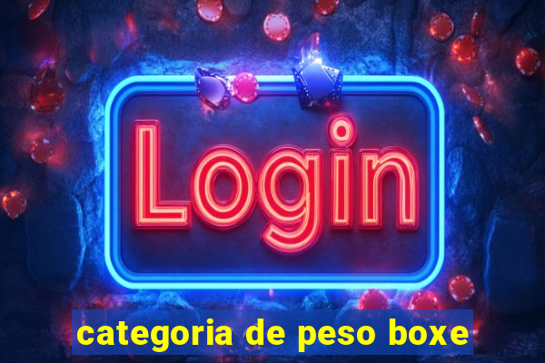 categoria de peso boxe