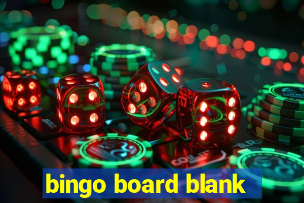 bingo board blank