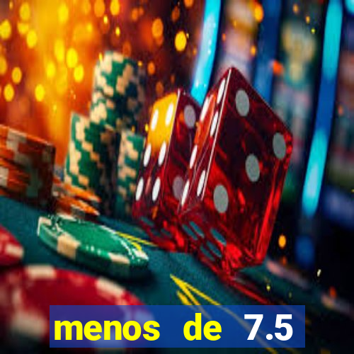 menos de 7.5 escanteios o que significa