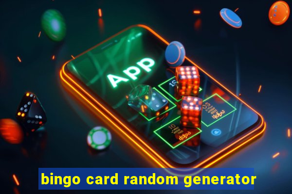 bingo card random generator