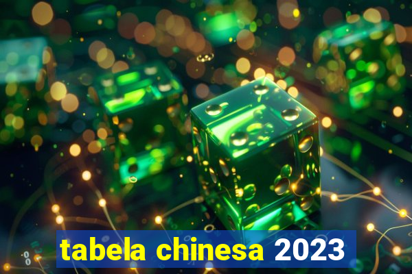 tabela chinesa 2023