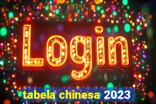 tabela chinesa 2023