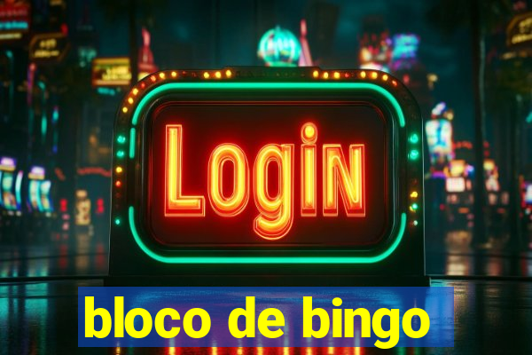 bloco de bingo