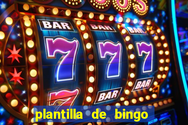 plantilla de bingo para editar