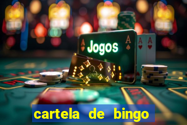 cartela de bingo da sorte