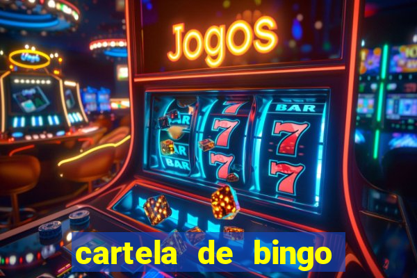 cartela de bingo da sorte