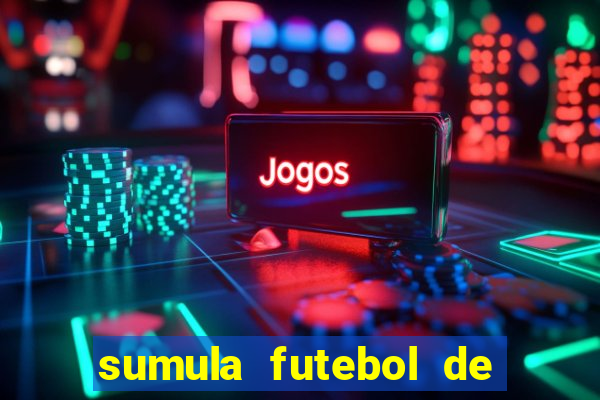 sumula futebol de campo word