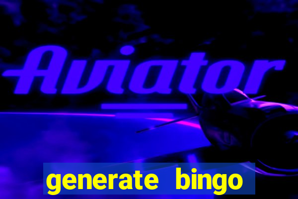 generate bingo cards with pictures