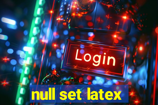 null set latex