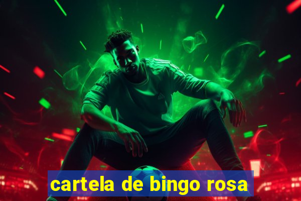 cartela de bingo rosa