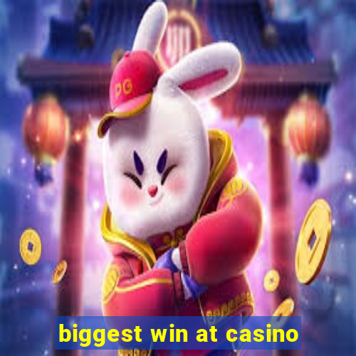 biggest win at casino