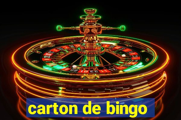 carton de bingo