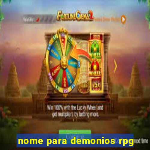 nome para demonios rpg