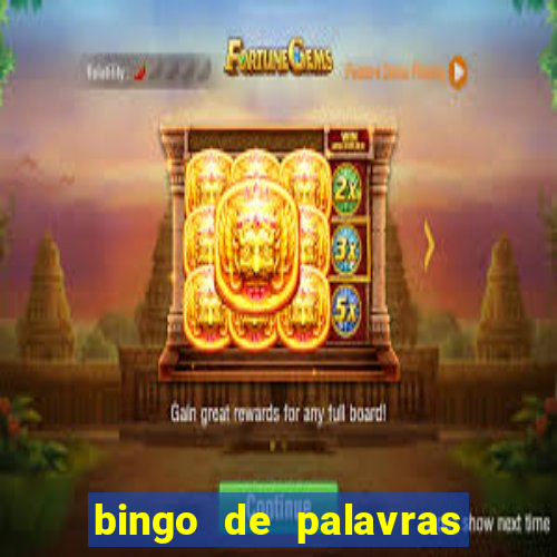 bingo de palavras 3 ano