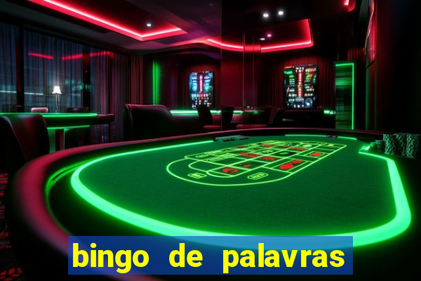 bingo de palavras 3 ano