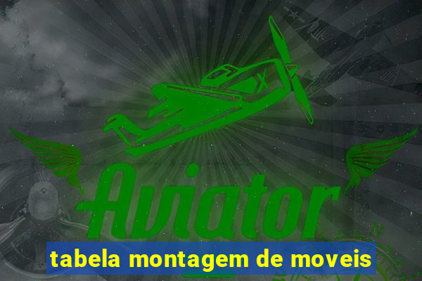 tabela montagem de moveis