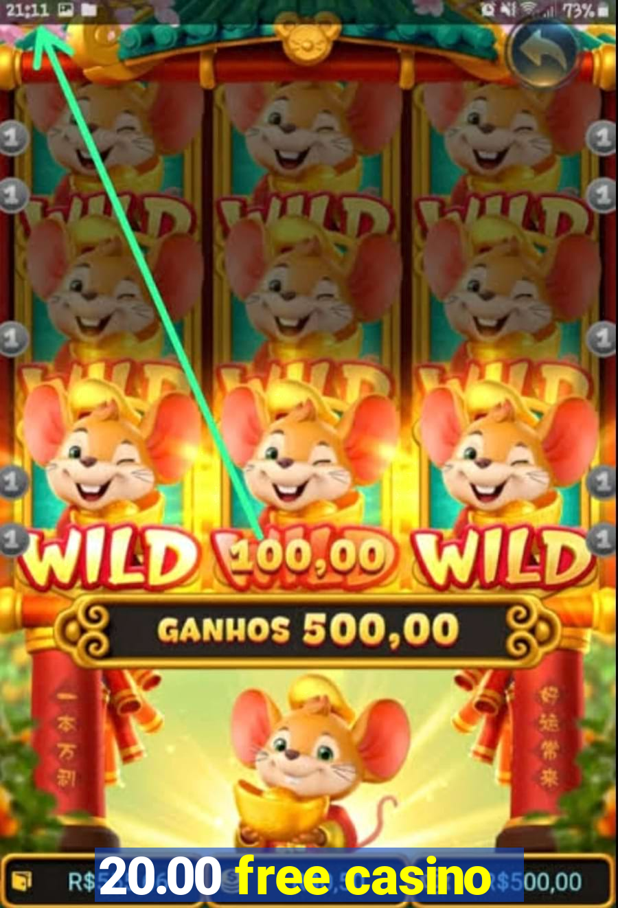 20.00 free casino