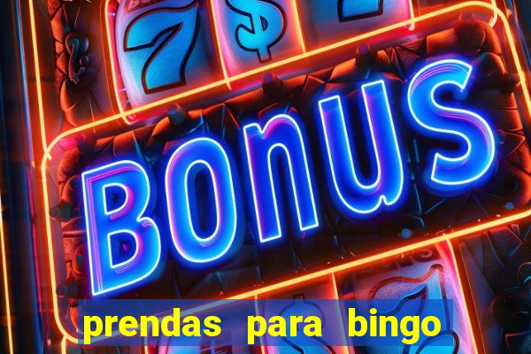 prendas para bingo de natal