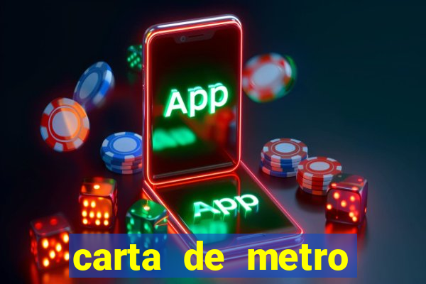 carta de metro para namorado